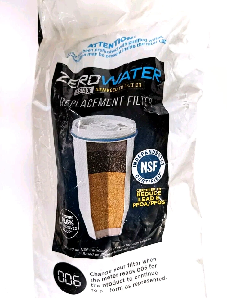 Zero Water 5 Stage Replacement Filter New Sealed Preflushed Reduce Lead PFOA - Image 2 of 4