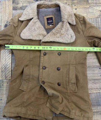 Vintage Europe Craft Men's Heavy Coat Genuine Saliksued Made in Belgium 44 Read - Picture 7 of 20