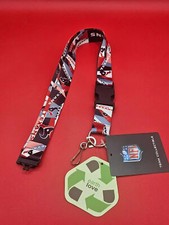 NFL HOUSTON TEXANS FOOTBALL OFFICIAL SHATTERED STYLE KEYCHAIN LANYARD
