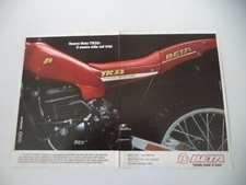 advertising Pubblicità 1985 MOTO BETA TR33 TR 33 TRIAL
