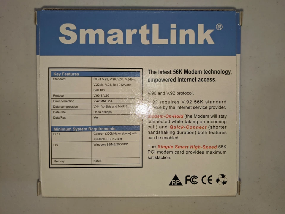 Smart Link - 56K High Speed Modem - V.92 Ready - Image 4 of 4