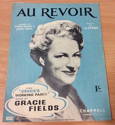 Vintage Noten - Au Revoir von Gracie Fields