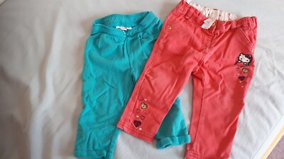 2xSet Hosen Mädchen Gr. 80 Liegelind Hello Kitty