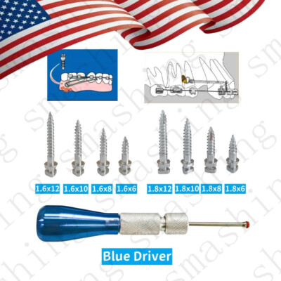 Dental TAS Mini Micro Screw Orthodontic Anchorage Screws Handle Driver Im plant