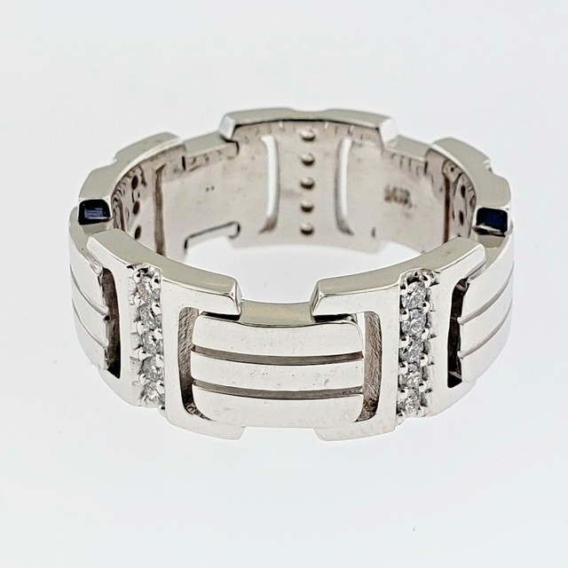 14 Karat White Gold Wedding Band w/.50 TCW Diamonds * 9mm ...