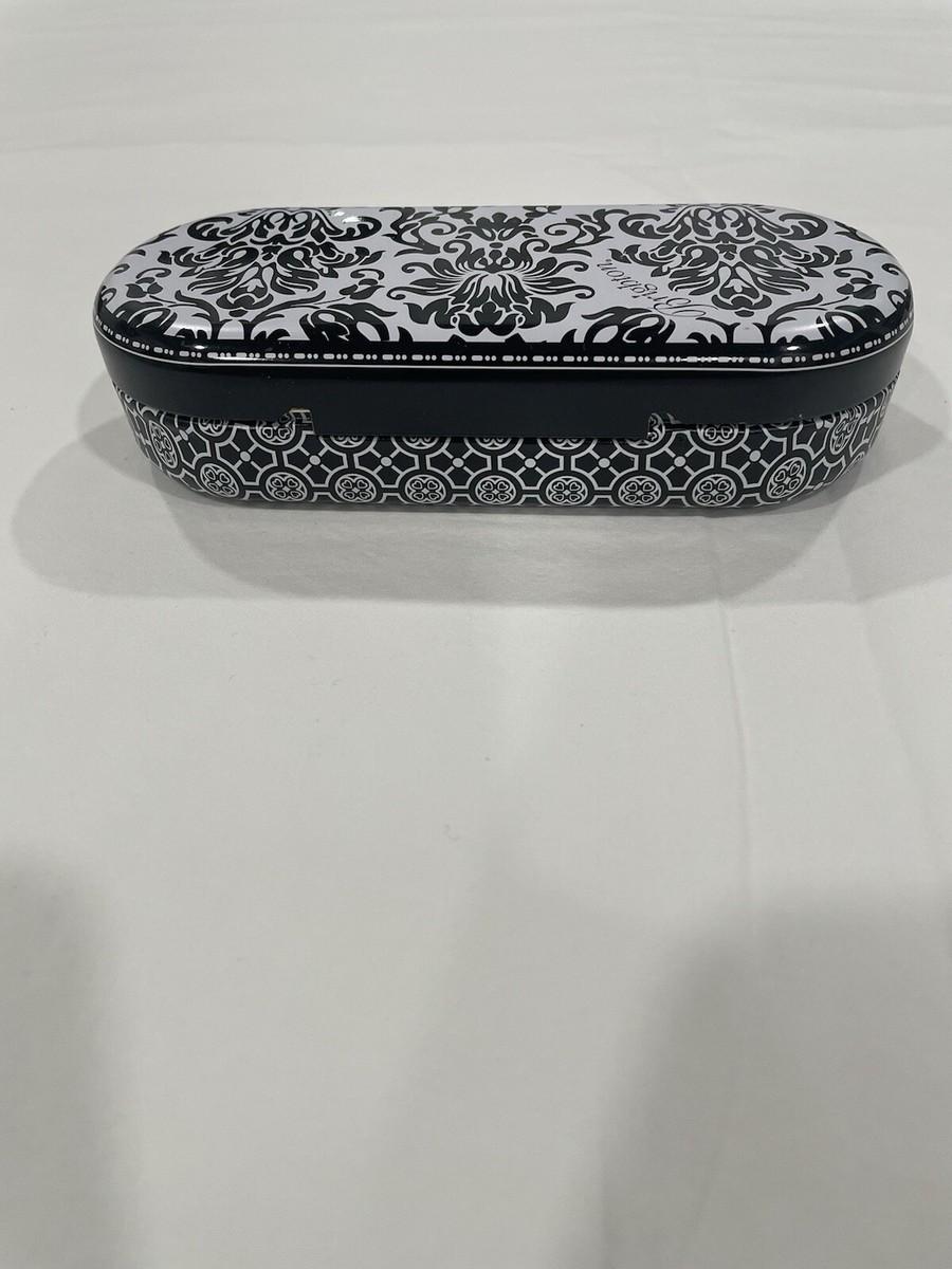 Brighton Black and White Toile Metal Eyeglass Case Glasses