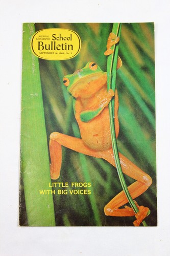 National Geographic School Bulletin September 16 1968 Little Frogs Big Voices