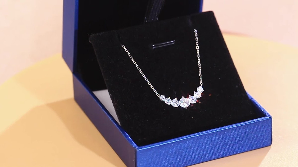 Cubic Zirconia Tennis Smile Round Cut Shape 925 Sterling