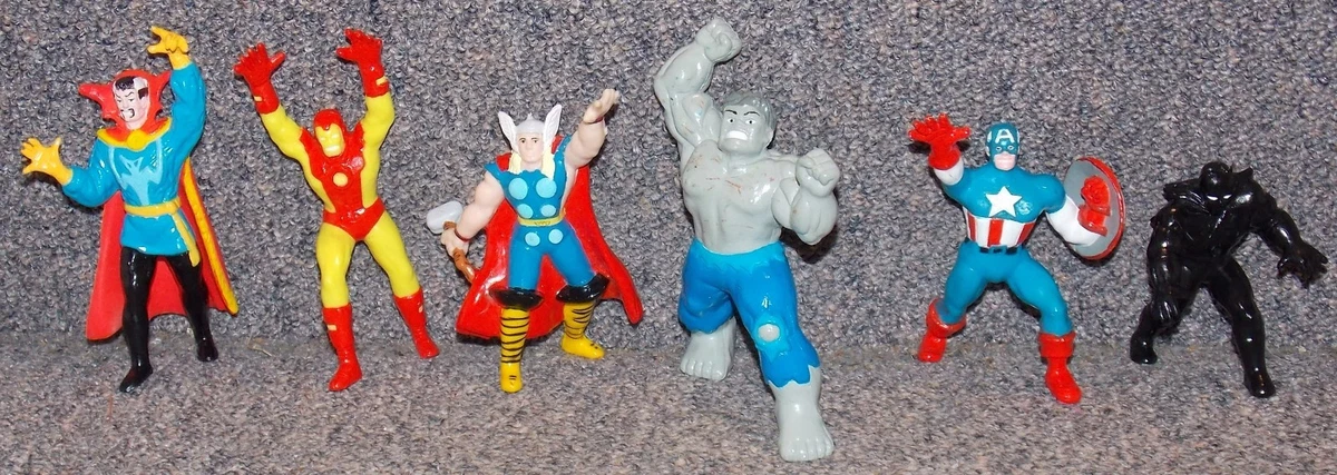 1989 1991 Marvel Avengers Lot of 6 PVC Figures
