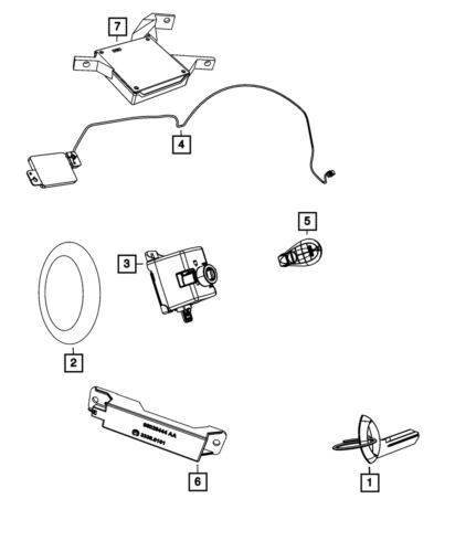 Transmisor de llavero integrado para Jeep Grand Cherokee 2011 (N/P 68051664AI)