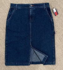2002 Tommy Hilfiger Denim Stretch Painters Skirt Size 2