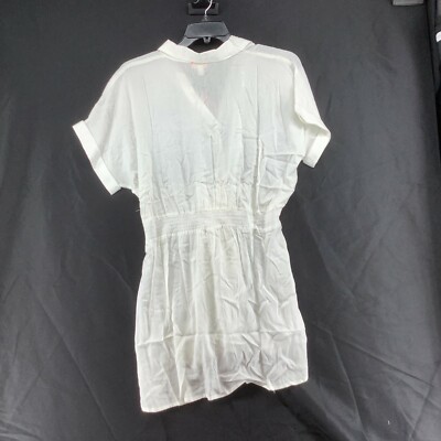 river island white embroidered dress River Island Linen Embroidered Mini Dress in White