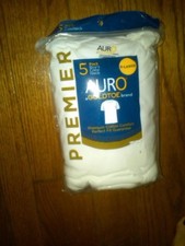 NEW PACK OF 5 BOYS WHITE CREW NECK TSHIRTS UNDERSHIRTS SIZE XL BY AURO GOLDTOE