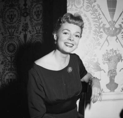June Lockhart poses during a Stars party in LA 1957 Old Photo