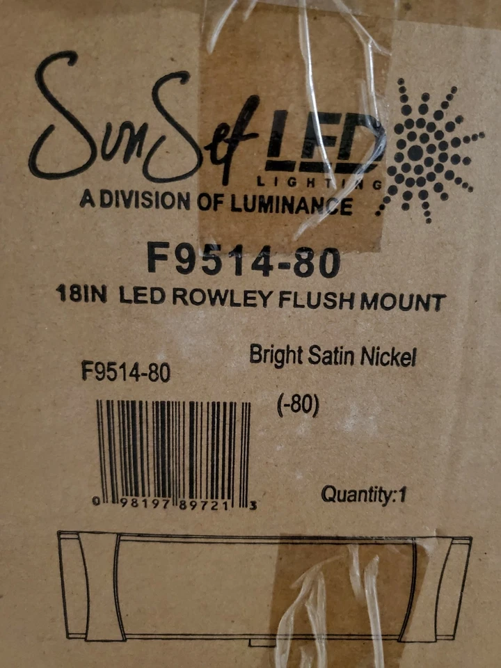 Sunset Lighting Rowley LED Flush Mount 18" (F9514-80) - Image 3 of 4