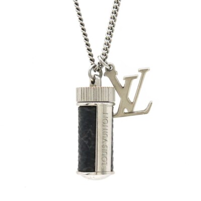 LOUIS VUITTON LV Collier Charms Monogram Eclipse M63641 Necklace