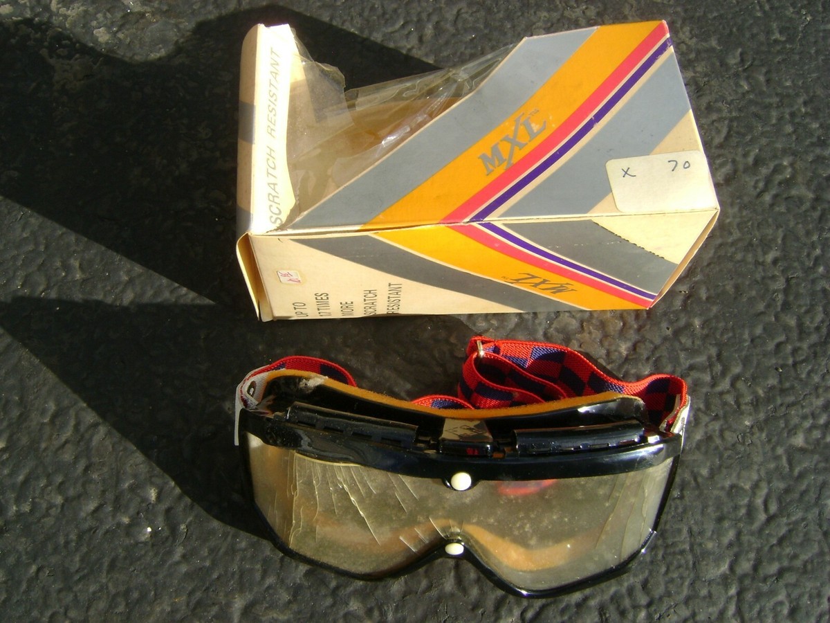 TAGA⭐︎ Vintage AHRMA National Hydron1970/80s MXL Goggles X-70 NOS