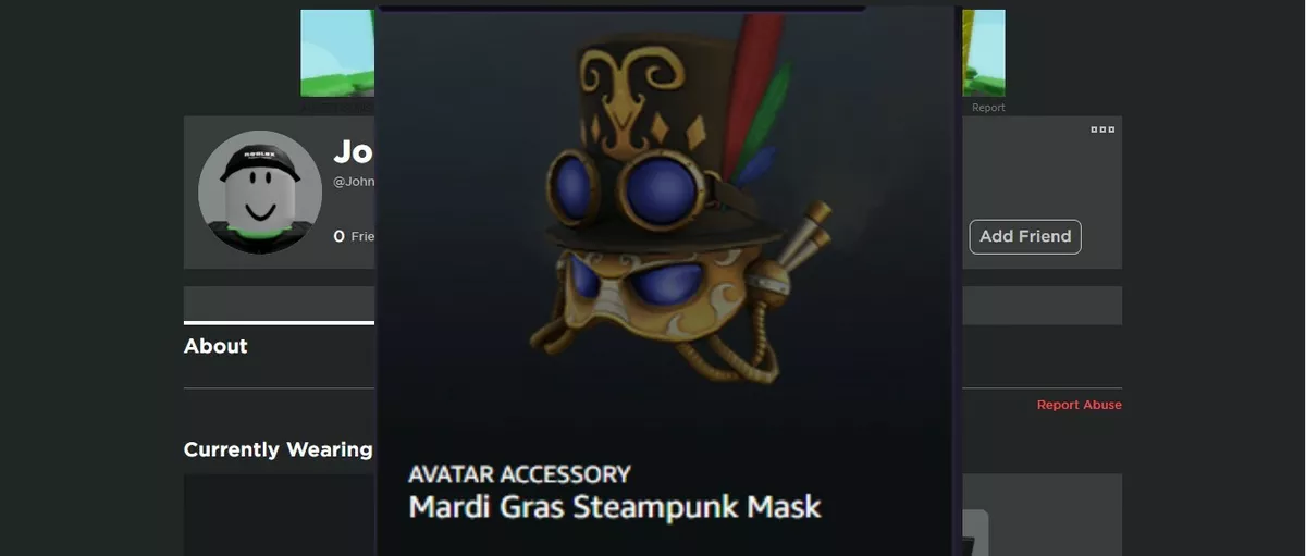 Prime Gaming Roblox Code (Mardi Steampunk Gras Mask) NEED