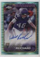 2024 Topps Chrome Rookie Aqua Sonar Refractor 2/199 Will Reichard Auto 2s2