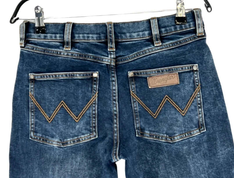 Wrangler Fille Jeans Droits Greensboro Stretch Taille 12-13 Ans Bleu - Photo 4/4