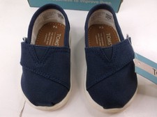 TODDLER's TOMS Alpargata Navy Canvas Slip-On US Size T4 Brand New 100% Authentic