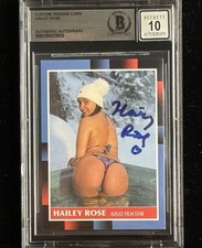 Hailey Rose Signed Custom Trading Card Beckett Autograph Grade 10