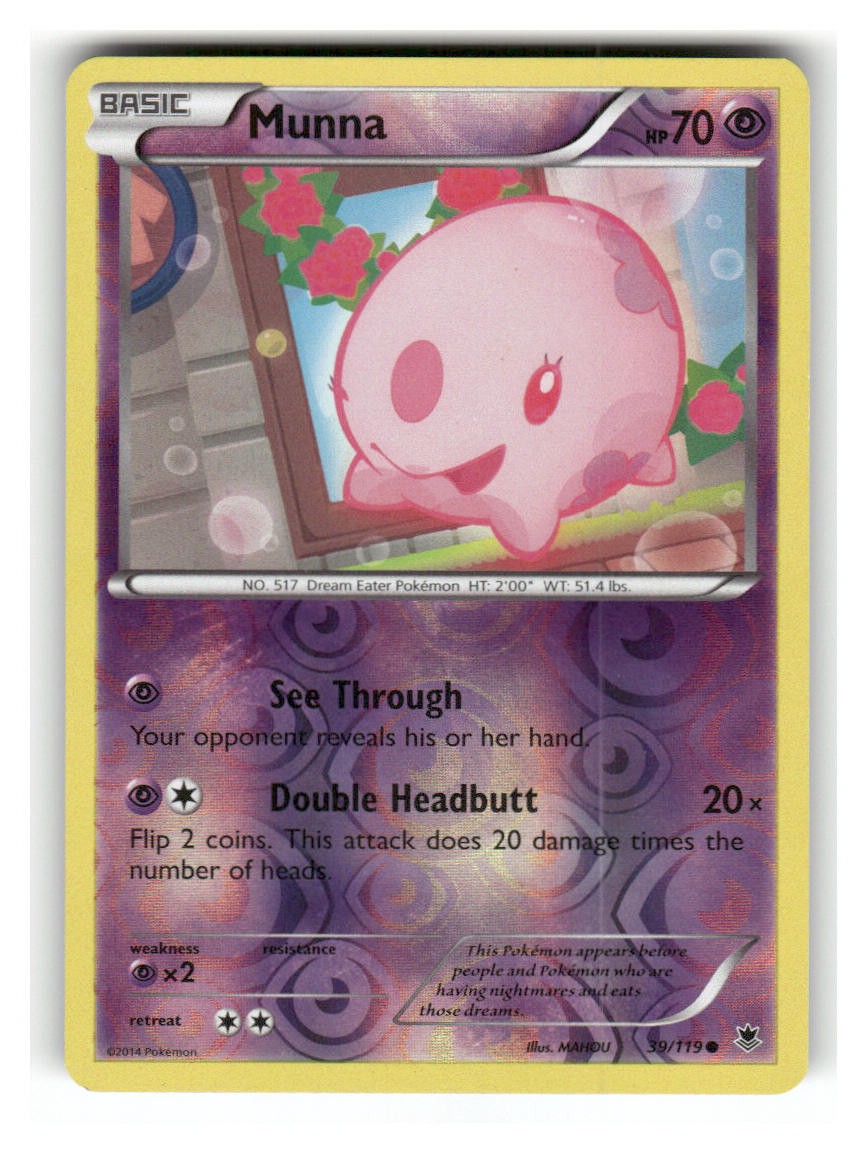 Munna - 39/119 - LP - XY - Phantom Forces - Reverse Holofoil