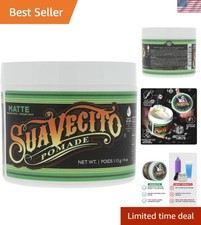 No Shine Hair Pomade 4 oz - Water Soluble  Frizz Control for All Hair Types