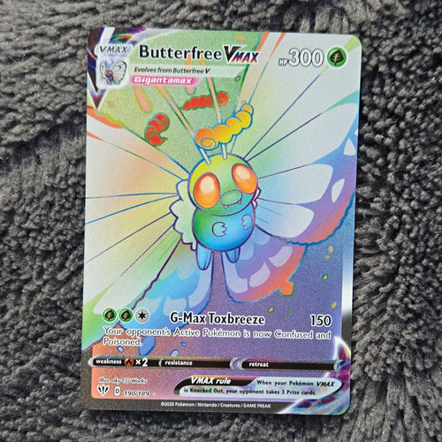 Pokémon TCG Butterfree VMAX Darkness Ablaze 190/189 Secret Holo Eng