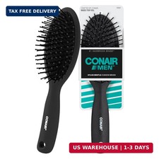 CONAIR Men Hair Brush, Men's Detangler Brush for Everyday Brushing and All Hair