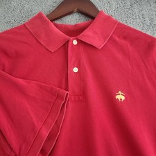Brooks Brothers Performance Polo Shirt Men s L Red Original Fit Short Sleeve