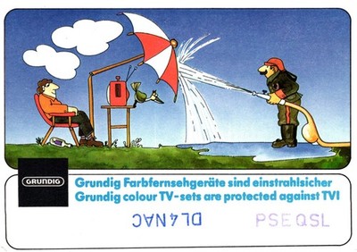 Grundig TV Sets Germany QSL Radio Postcard