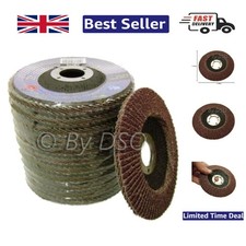 Trade Quality 115mm Sanding Flap Discs 80 Grit - 10 Pack for Durable Performance 1.60 per disc