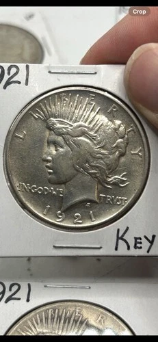 1921 High Relief Peace Silver Dollar - Looks AU Details! Better Date!