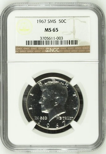 1967 SMS Clad Kennedy Half Dollar 50c Coin NGC Certified MS65 Special Mint Set
