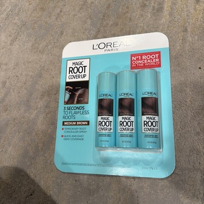 L'Oreal Paris Magic Root Cover Up Concealer Spray Medium Brown 2 oz  3 Pack