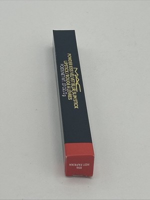 MAC Cosmetics Powder Kiss Velvet Blur Slim Stick Lipstick 896 HOT PAPRIKA 2 gr