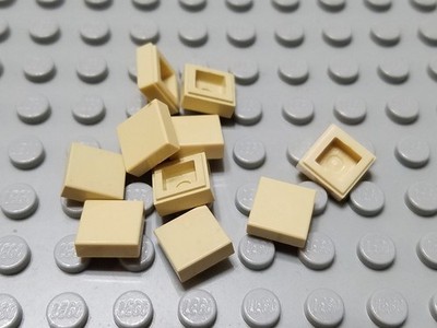 LEGO Lot of 10 Tan 1x1 Smooth Tile Pieces