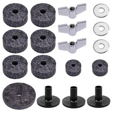 New 18pcs Cymbal Stand Felt Hi-Hat Clutch Cup Wing Nuts Sleeve Drum Set