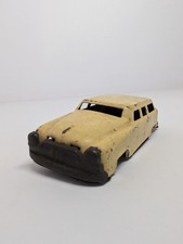 1950s FRICTION Tin Litho Yellow STATION WAGON Toy 3 3/8" JAPAN Mid Century Car