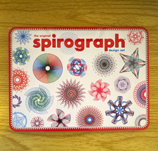 Spirograph Original Design Set Tin Case w/ Blue Gears  Pens