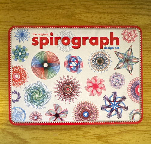 Spirograph Original Design Set Tin Case w/ Blue Gears & Pens
