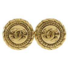 Chanel Coco Mark Earrings Women Gold One Size