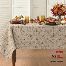 Pumpkin Tablecloth 60"x84" - Rectangular - Fall Tablecloth