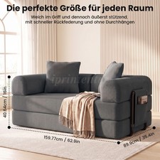 Boneless Sofa Couch 2 Sitzer Sofa Boden sofa ohne Montageaufwand für Apartment