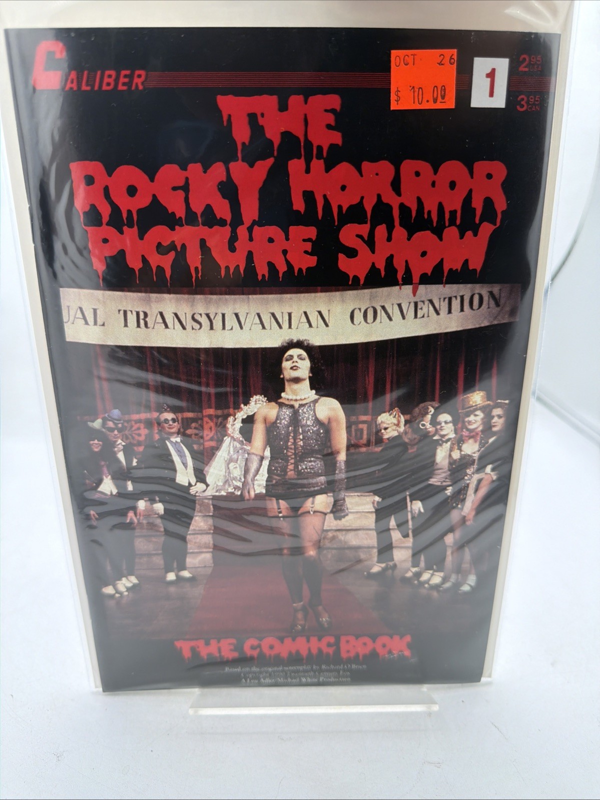 The Rocky Horror Picture Show # 1 Caliber Comic 1990 Tim Curry In Bag And Board
