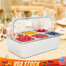 Ice Food Serving Display Tray Buffet Cold Serving Cooler Platter 6 Components