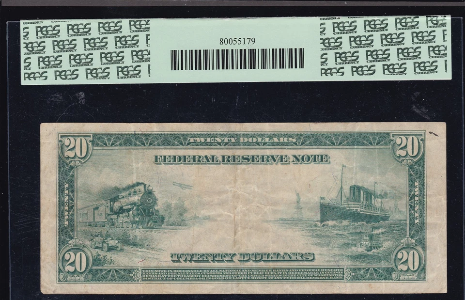 US 1914 $20 FRN Richmond White/Mellon FR 983a PCGS 20 VF (494) - Image 2 of 2