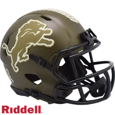 Detroit Lions Riddell New In Box 2022 Salute to Service Mini Helmet 35147