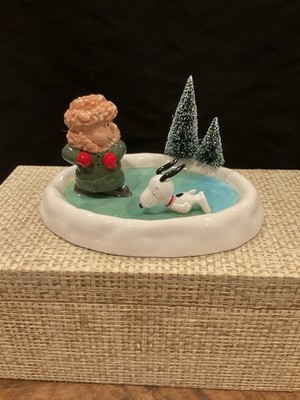Peanuts Charlie Brown And Snoopy In A Winter Scene Figurine By Department 56